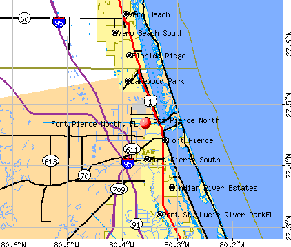 Fort Pierce North, FL map