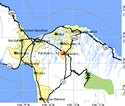 Pukalani, HI map