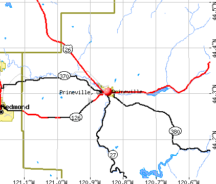 Prineville, OR map