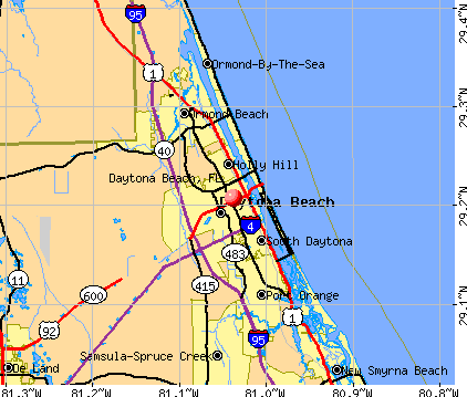 Daytona Beach, FL map