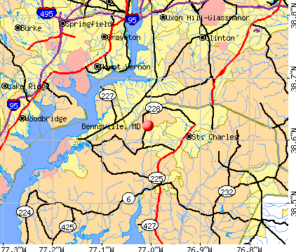 Bennsville, MD map