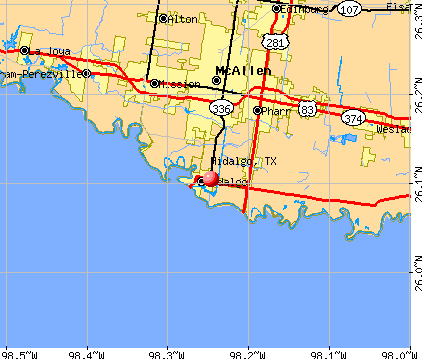 Hidalgo, TX map