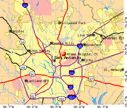 Alamo Heights, TX map