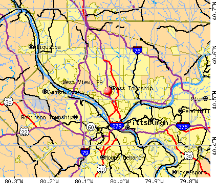 West View, PA map