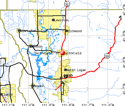 Smithfield, UT map