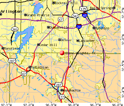 Glenn Heights, TX map
