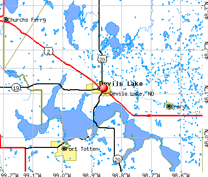 Devils Lake, ND map