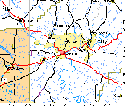 Franklin, PA map