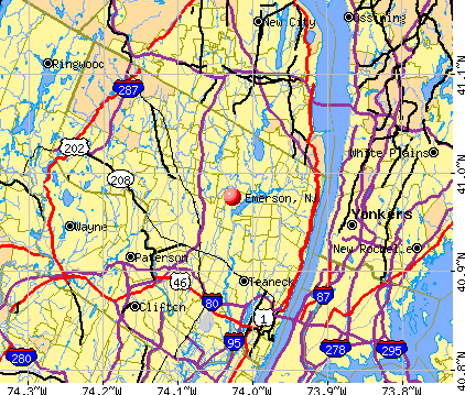 Emerson, NJ map