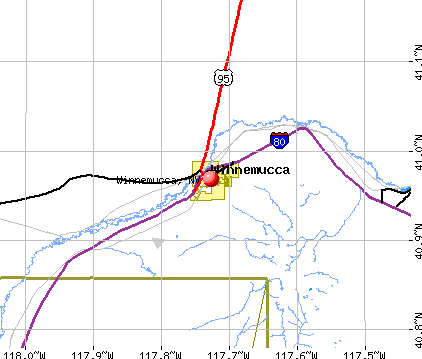 Winnemucca, NV map