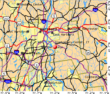 Glastonbury Center, CT map