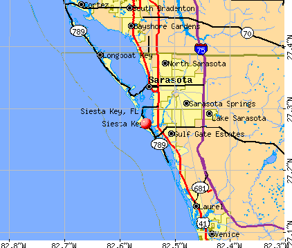 Siesta Key, FL map