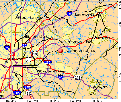 Stone Mountain, GA map