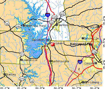 Davidson, NC map