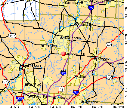 Monroe, OH map