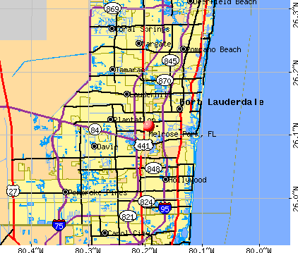 Melrose Park, FL map