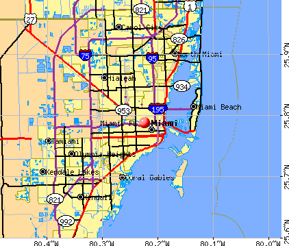 Miami, FL map