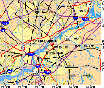 Palmyra, NJ map