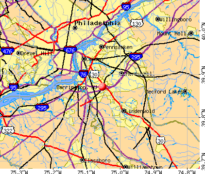 Barrington, NJ map