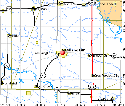 Washington, IA map
