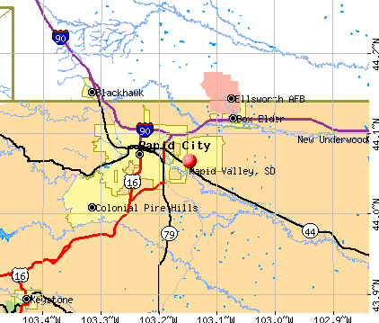 Rapid Valley, SD map