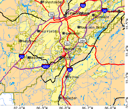 Hoover, AL map