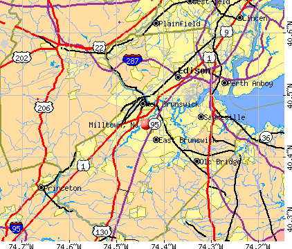 Milltown, NJ map