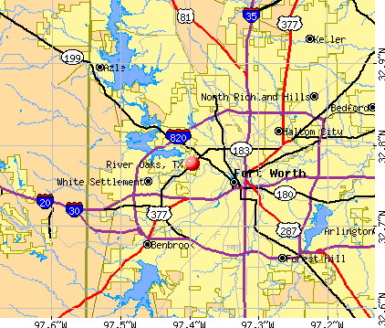 River Oaks, TX map