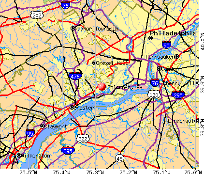 Folcroft, PA map