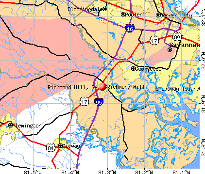 Richmond Hill, GA map