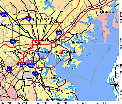Dundalk, MD map