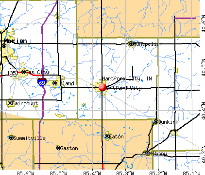 Hartford City, IN map