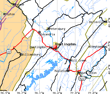 Huntingdon, PA map