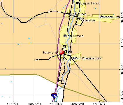 Belen, NM map
