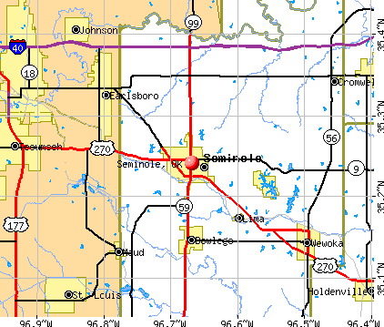 Seminole, OK map