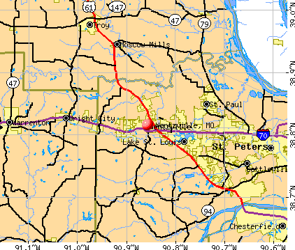 Wentzville, MO map