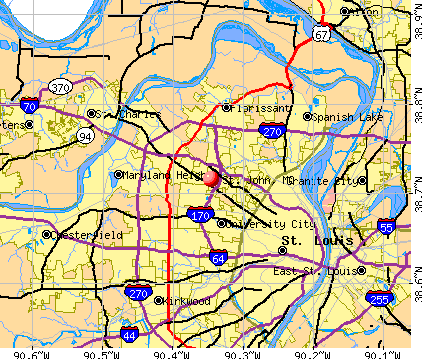 St. John, MO map