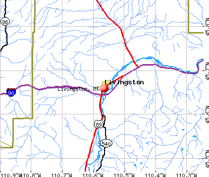 Livingston, MT map