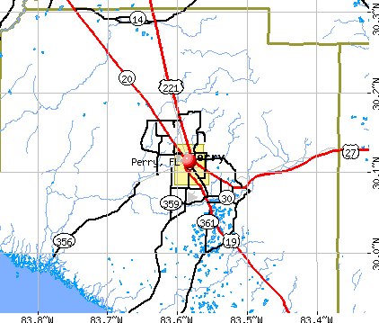 Perry, FL map