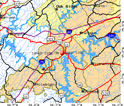 Lenoir City, TN map