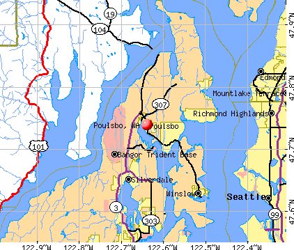 Poulsbo, WA map