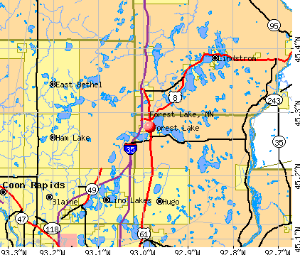 Forest Lake, MN map