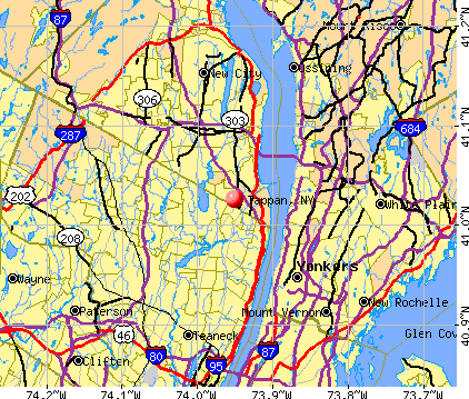 Tappan, NY map