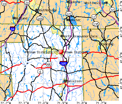 Putnam District, CT map