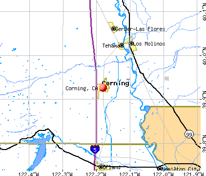 Corning, CA map