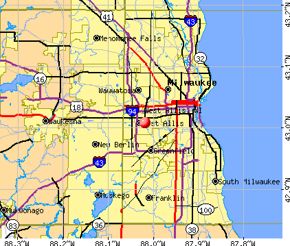 West Allis, WI map