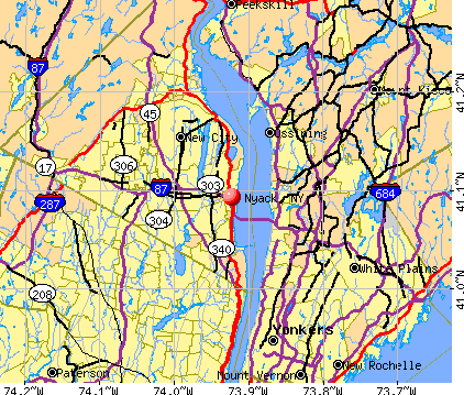 Nyack, NY map