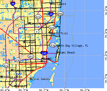 North Bay Village, FL map