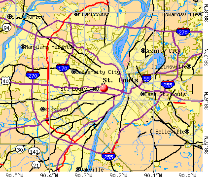 St. Louis, MO map
