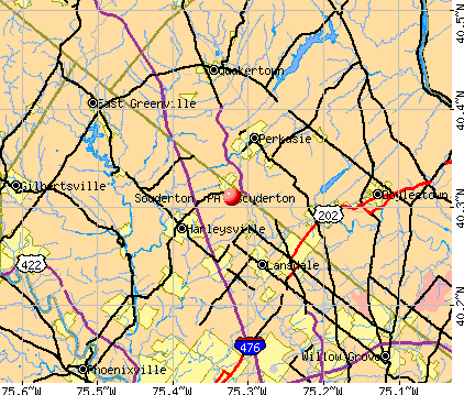 Souderton, PA map